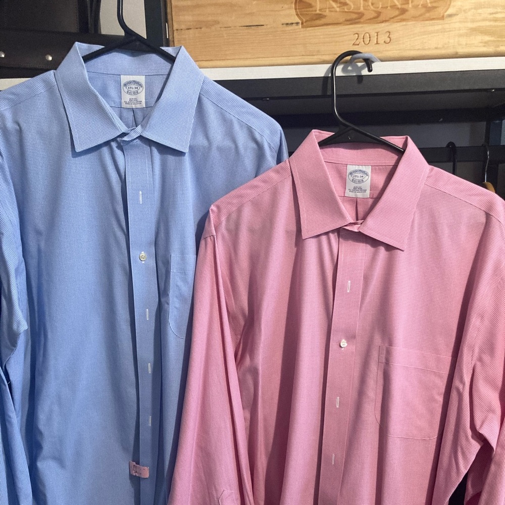 2 Brooks Brothers Dress Shirts. 17.5x34.